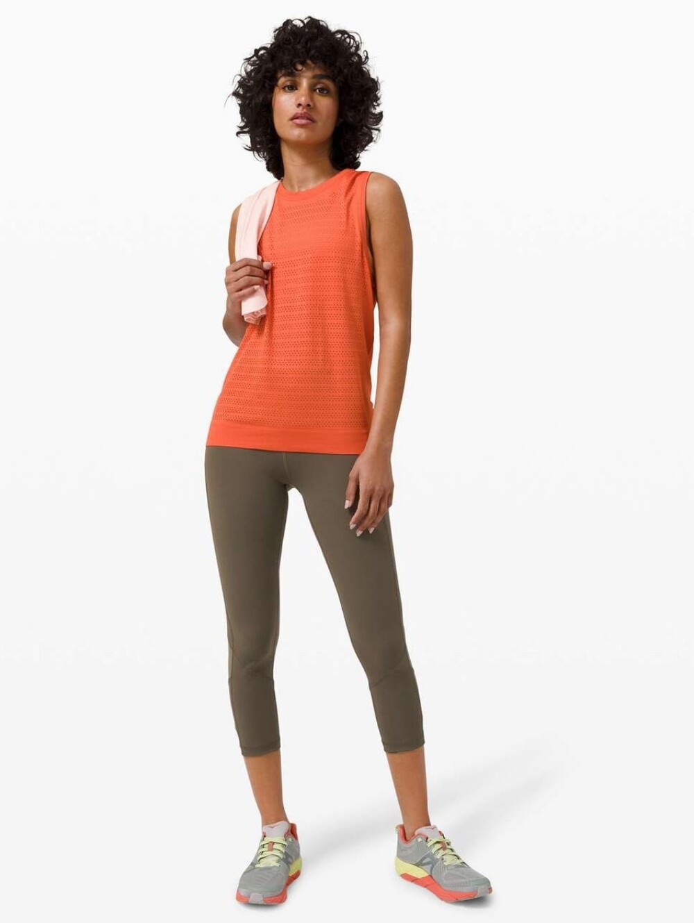 LULULEMON Pace Rival High-Rise Crop 22" Dark Olive 6 Like New
